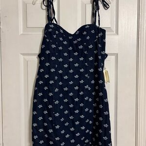 Vici denim Floral Mini Dress